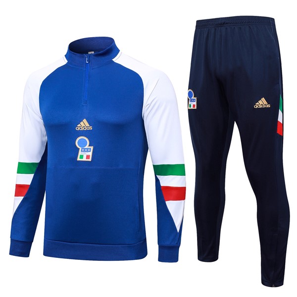 Sudadera De Training Italia 2024 Azul Blanco